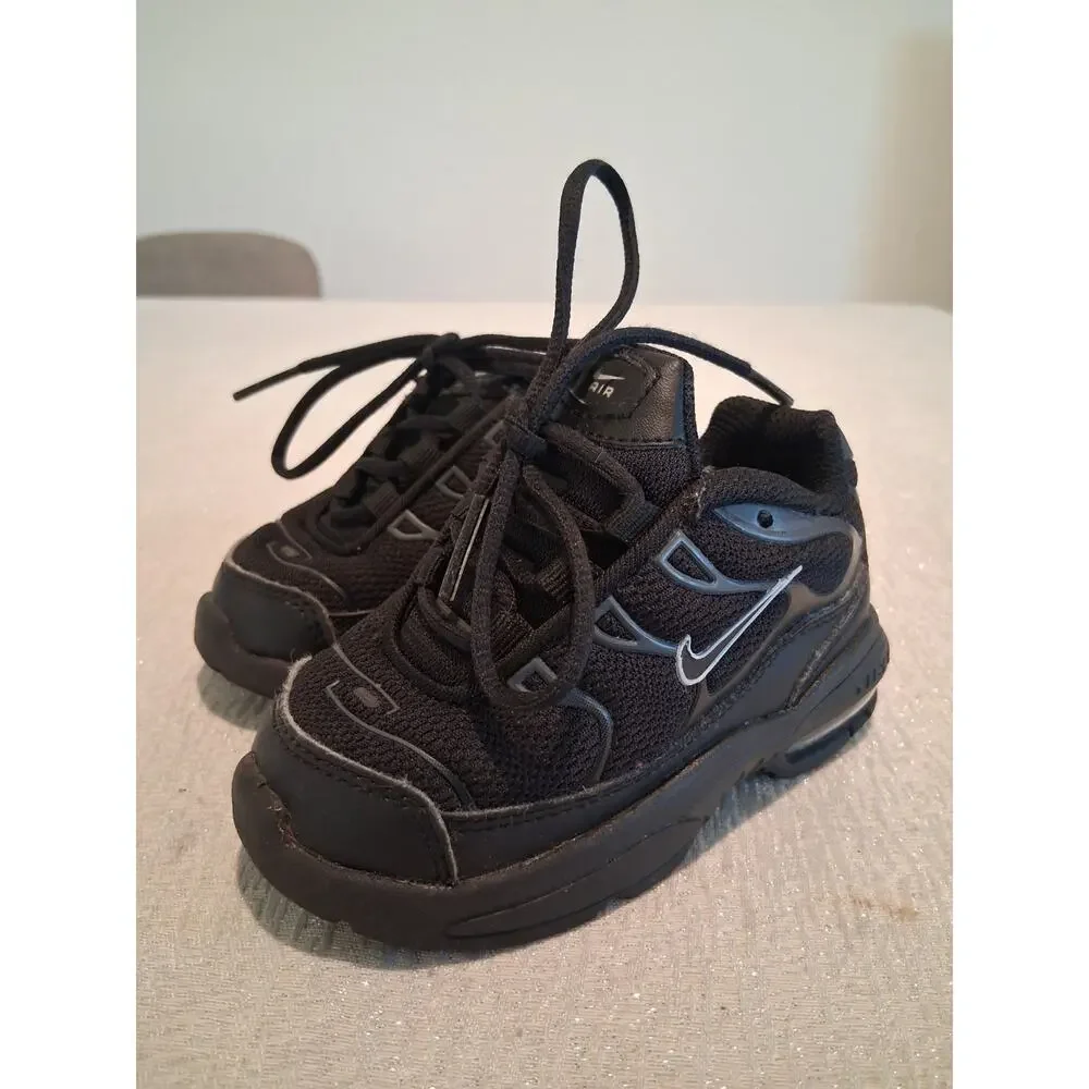 Nike Air Max Plus TD Black Pure Platinum 314730-053 Toddler Size 6C NO INSOLES